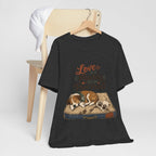"Love Is A Muddy Set Of Paw Prints" Dog Lover T-Shirt — Dog Mom Graphic Tee