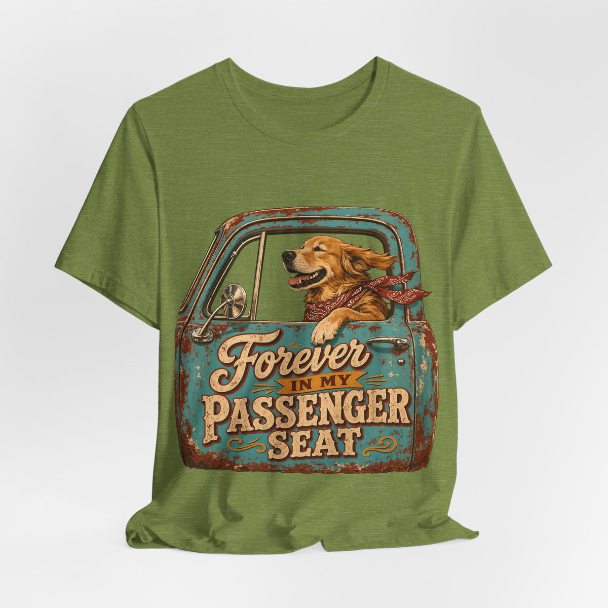 "Forever In My Passenger Seat" Dog Lover T-Shirt — Road Trip Graphic Tee