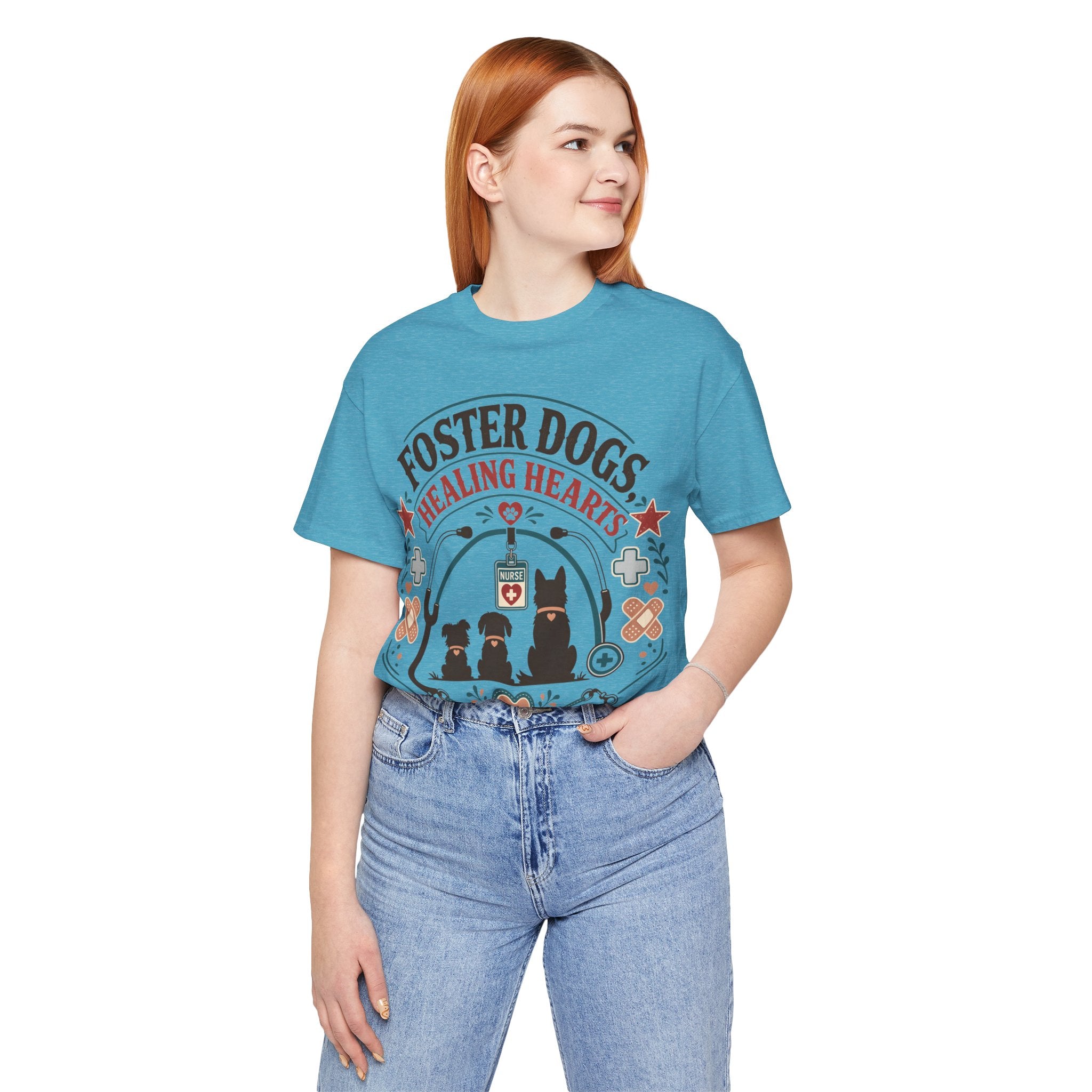 Foster Dogs Healing Hearts T‑Shirt — Rescue Dog Lover Tee