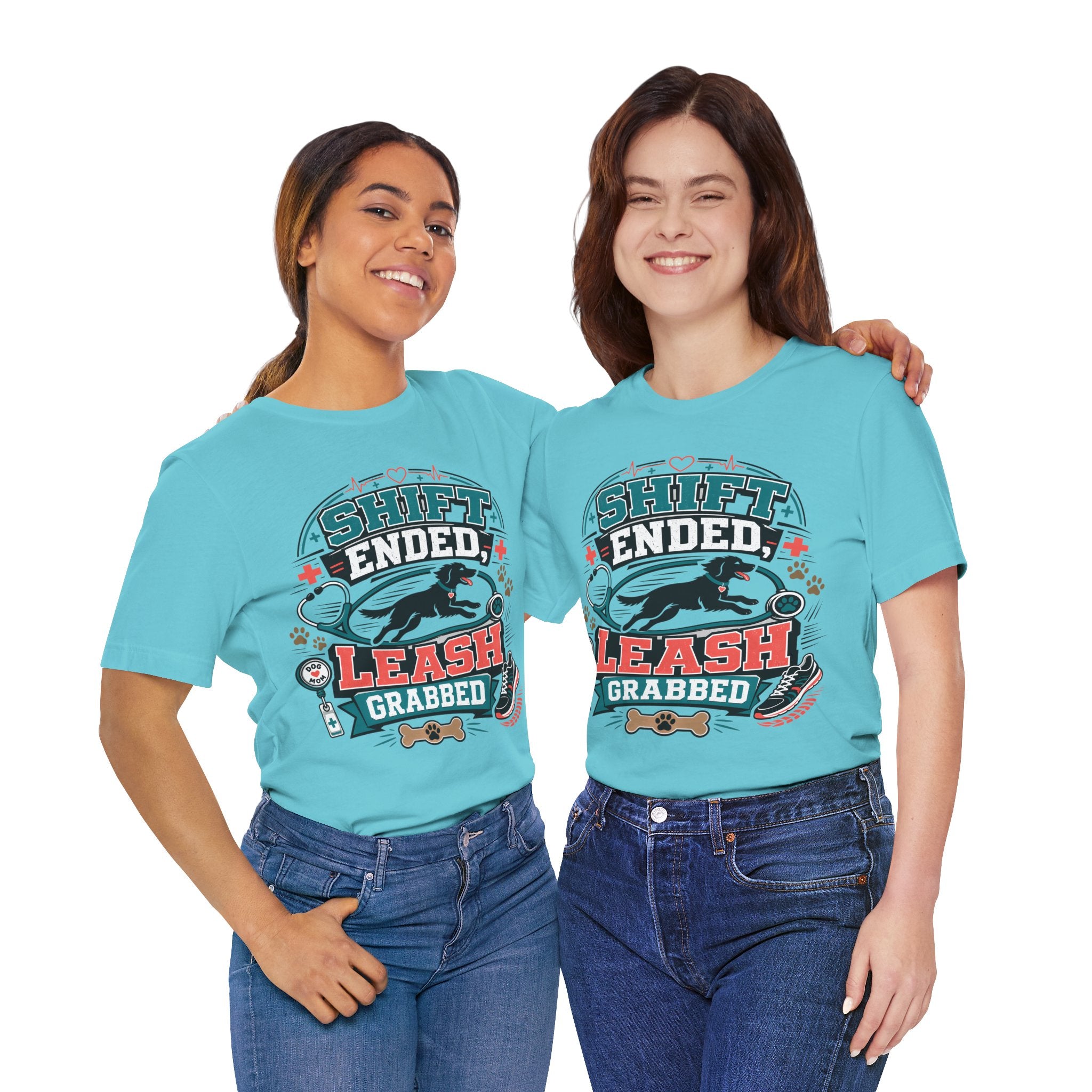 Shift Ended Leash Grabbed Dog Lover Tee