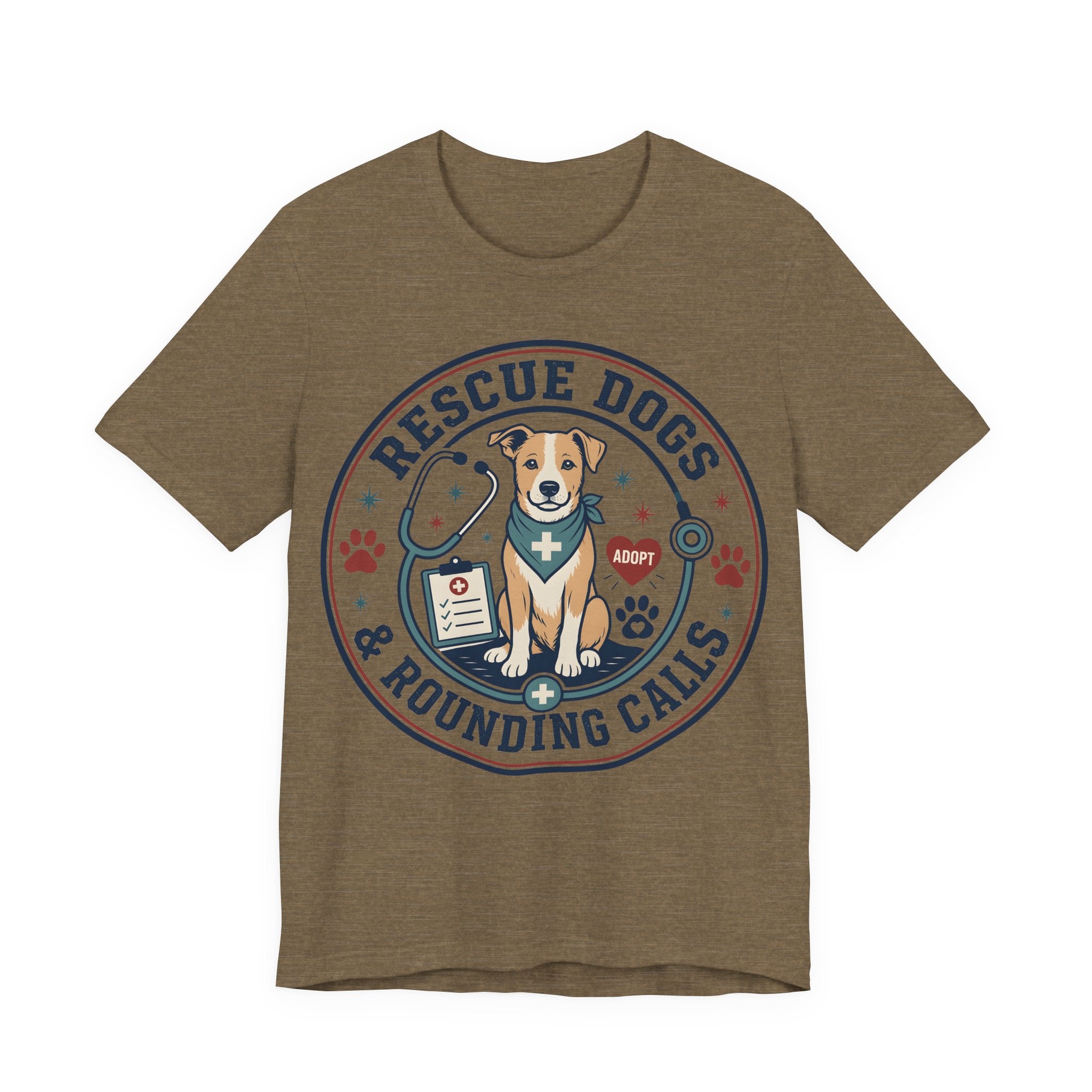Rescue Dogs & Rounding Calls Tee — Veterinary Vet Tech Animal Rescue Shirt