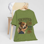 "Devoted To The Dog Who Chose Me" Dog Lover T-Shirt — Dog Mom Graphic Tee