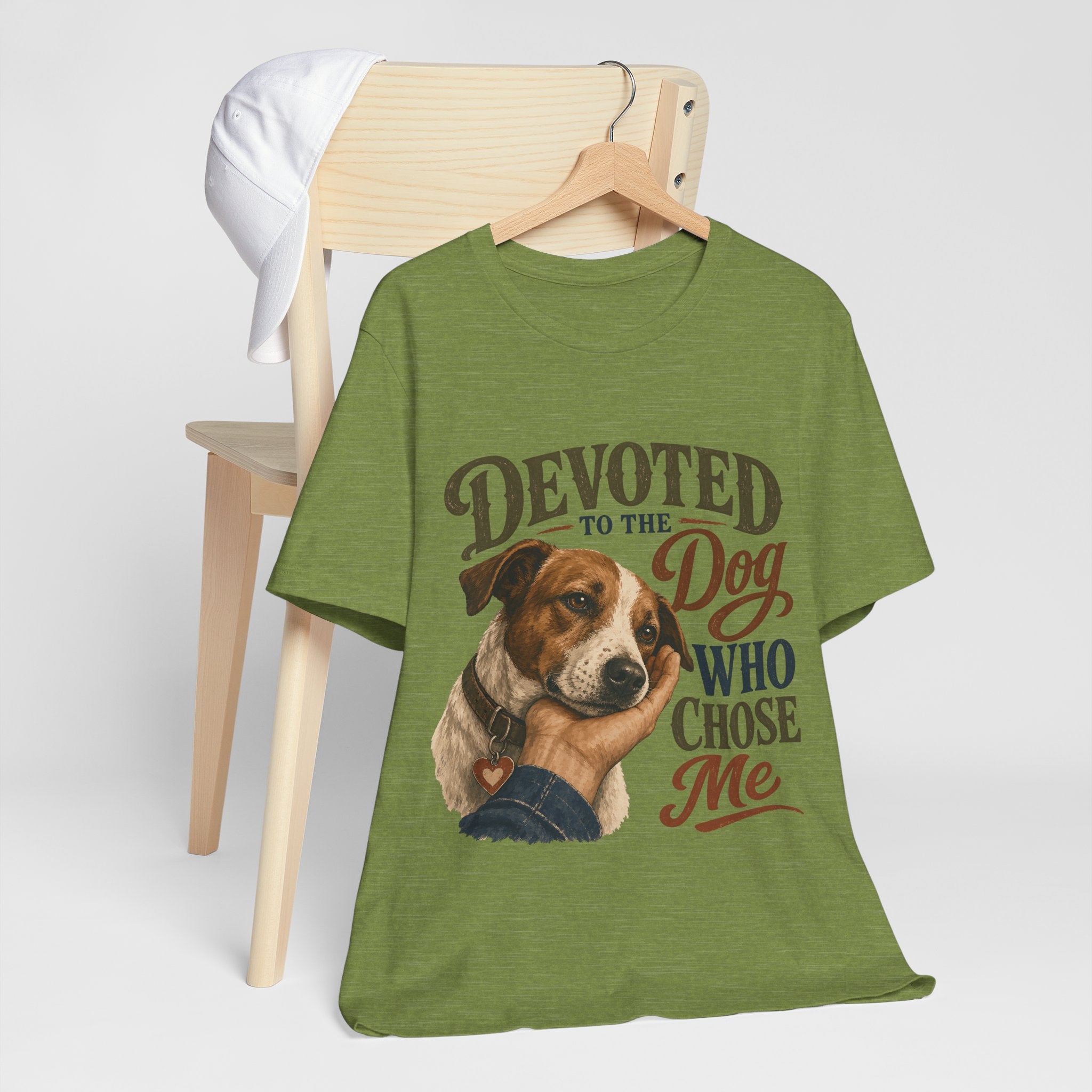 "Devoted To The Dog Who Chose Me" Dog Lover T-Shirt — Dog Mom Graphic Tee