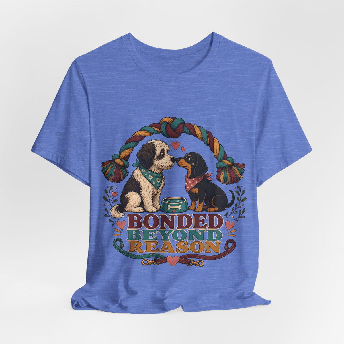 "Bonded Beyond Reason" Two Dogs T-Shirt — Retro Dog Lover Graphic Tee