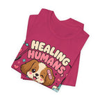 Healing Humans, Spoiling Dogs T‑Shirt — Cute Veterinary Nurse Dog Mom Tee