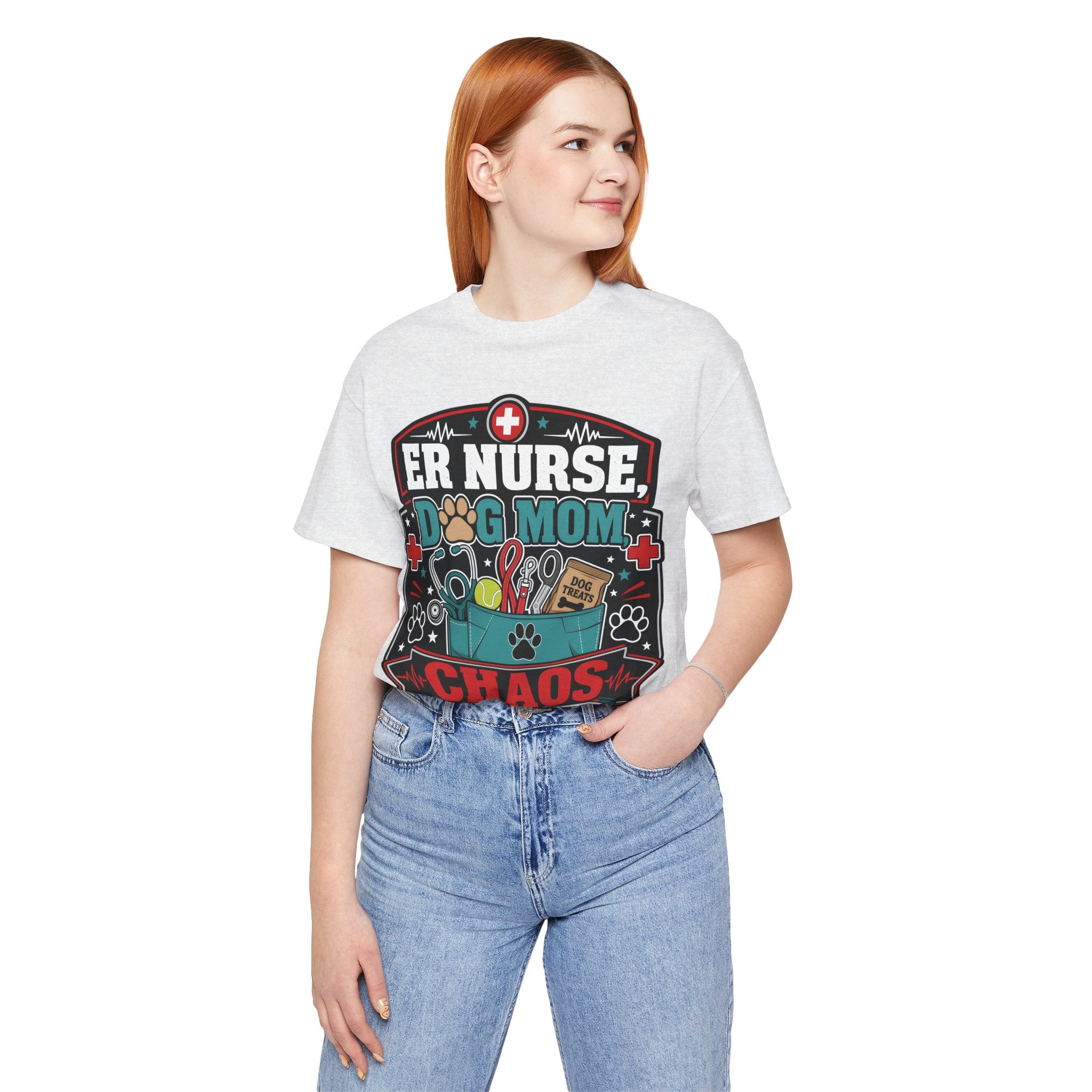 ER Nurse Dog Mom T-Shirt — "Chaos Coordinator" Graphic Tee