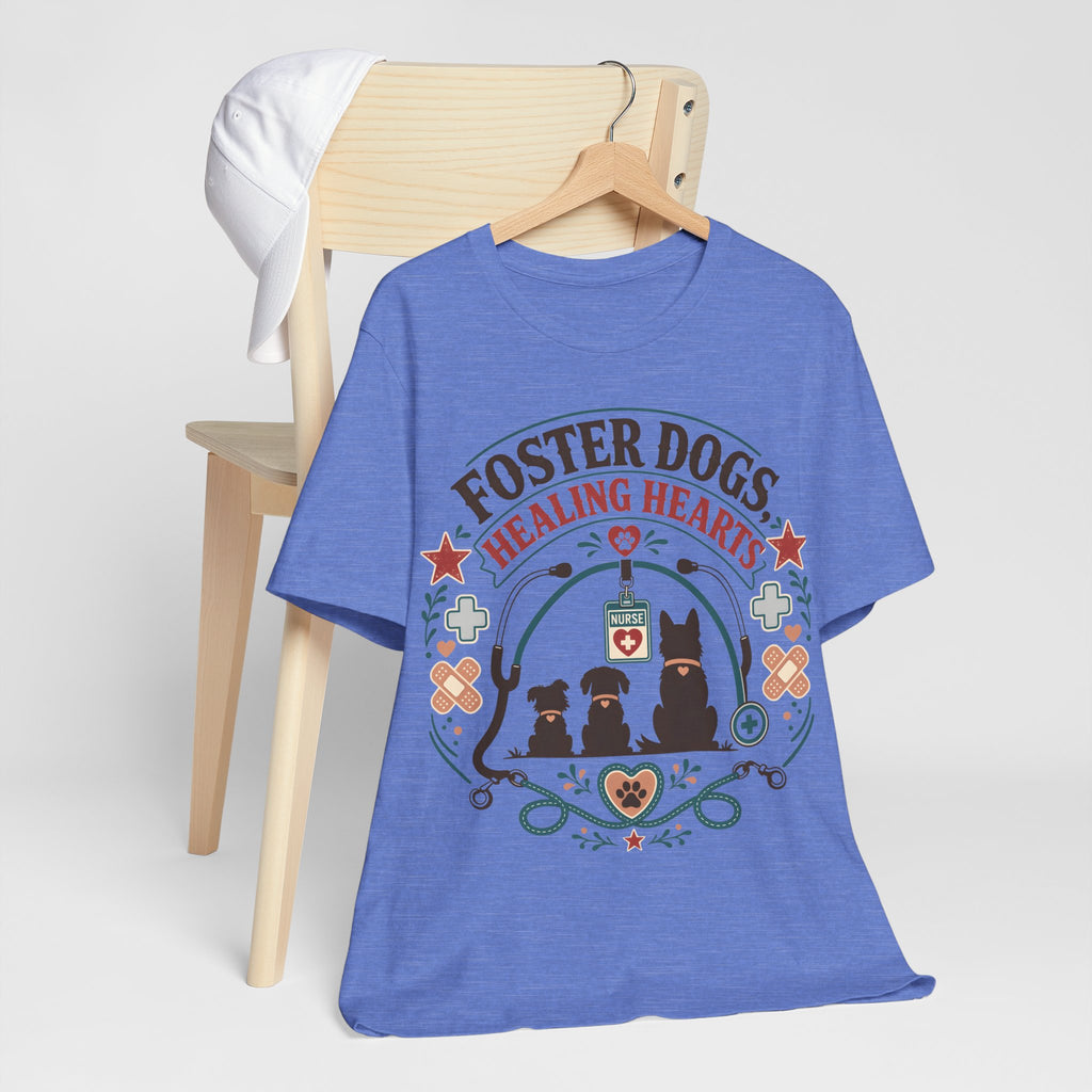 Foster Dogs Healing Hearts T‑Shirt — Rescue Dog Lover Tee