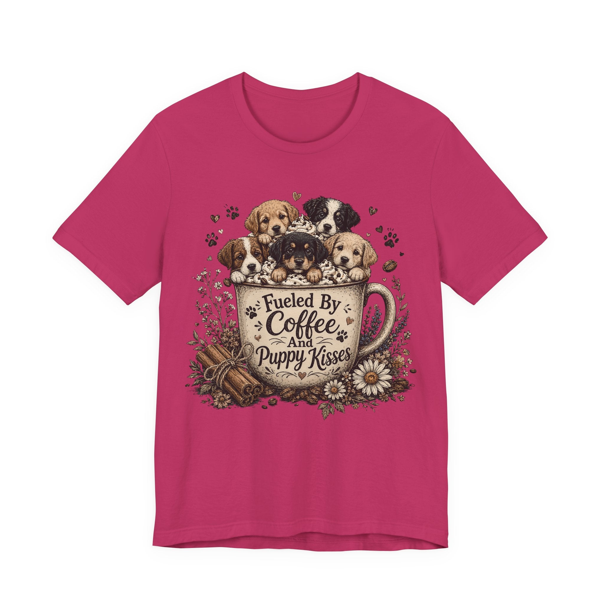 Fueled by Coffee and Puppy Kisses T-Shirt