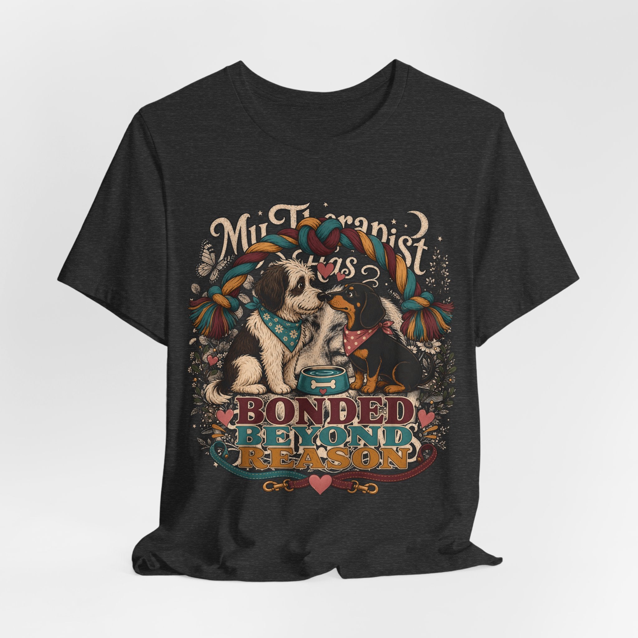 "Bonded Beyond Reason" Two Dogs T-Shirt — Retro Dog Lover Graphic Tee