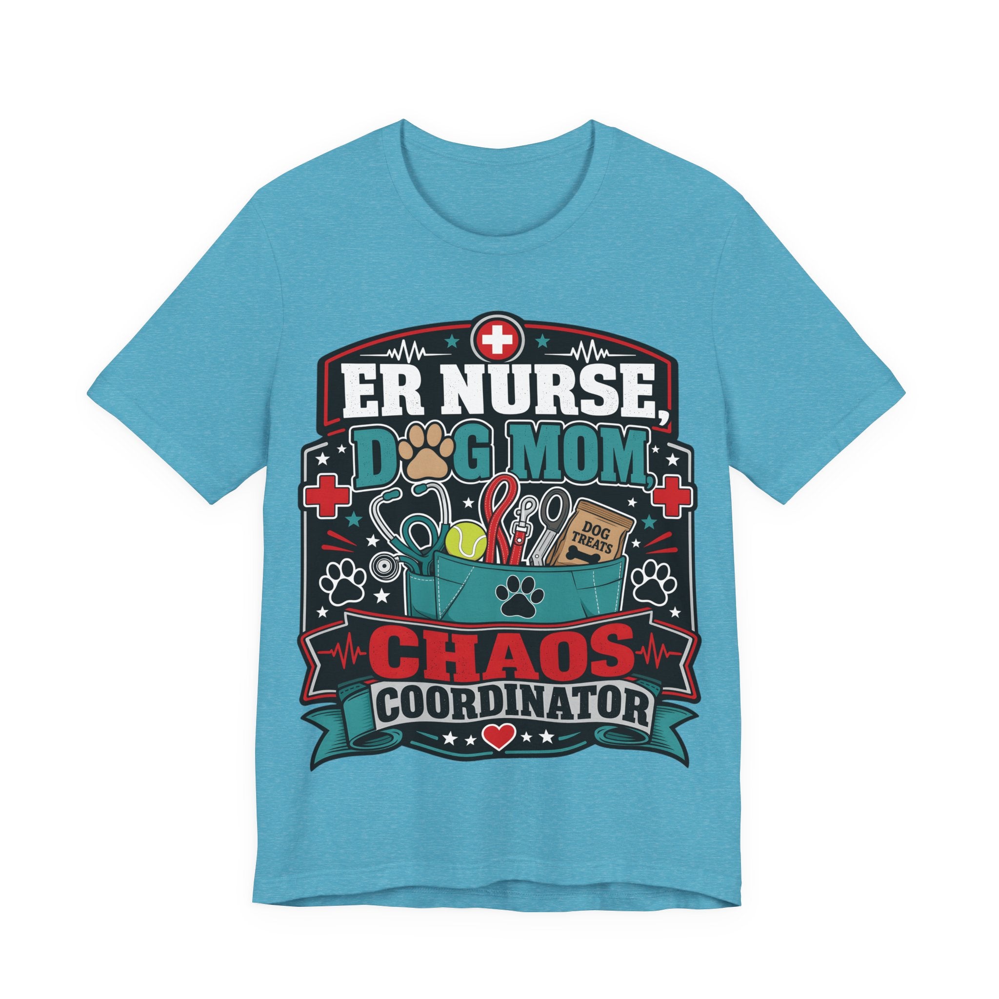 ER Nurse Dog Mom T-Shirt — "Chaos Coordinator" Graphic Tee