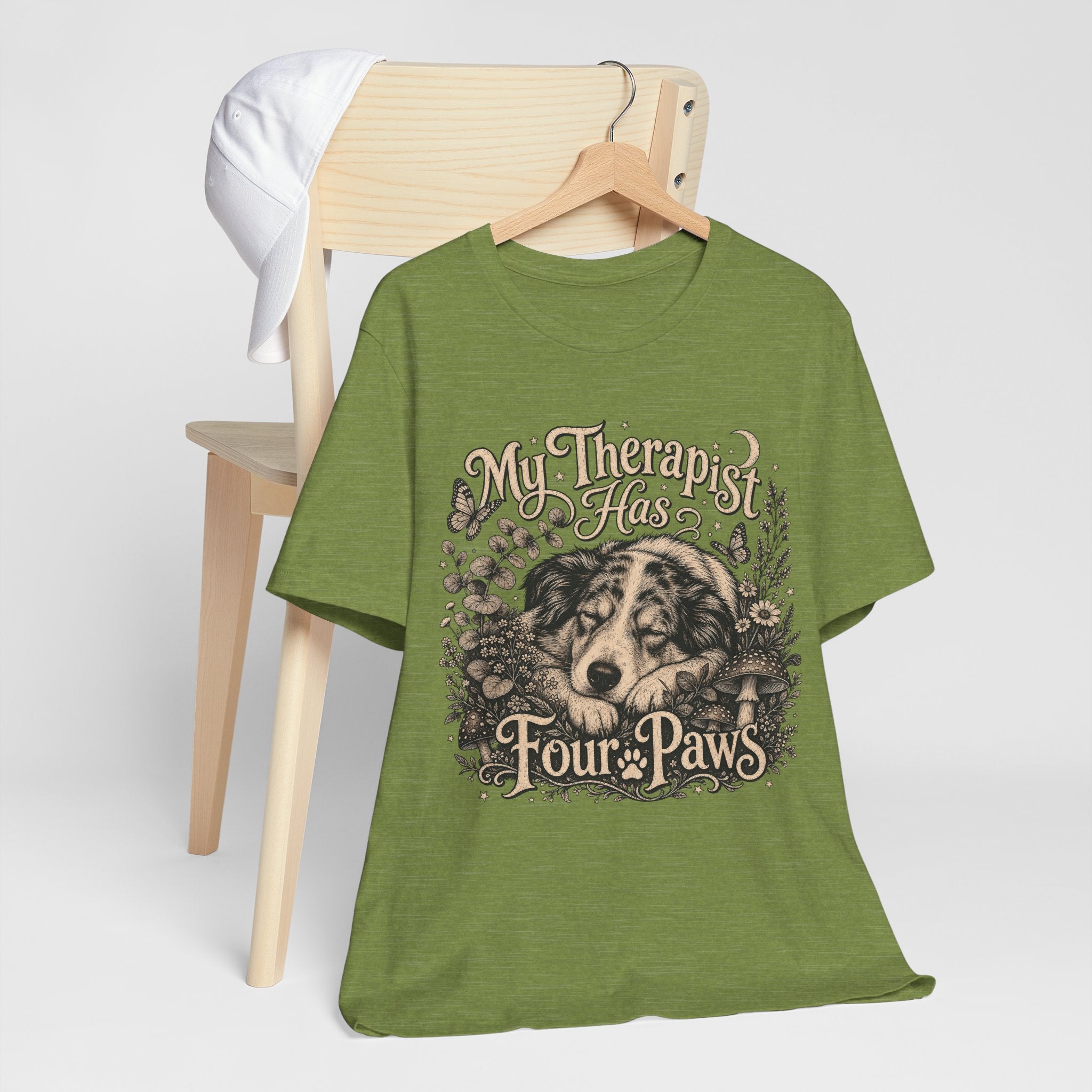Dog Lover T-Shirt — "My Therapist Has Four Paws" Graphic Tee