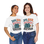 Dog Hair Is My Second Uniform T-Shirt – Funny Vet/Nurse Pet Lover Tee