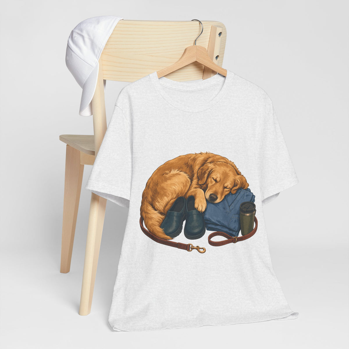 "Sentimental Nurse Dog Lover" T-Shirt — Charming Golden Retriever Graphic Tee