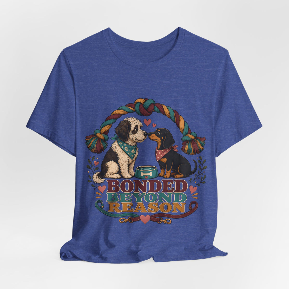 "Bonded Beyond Reason" Two Dogs T-Shirt — Retro Dog Lover Graphic Tee