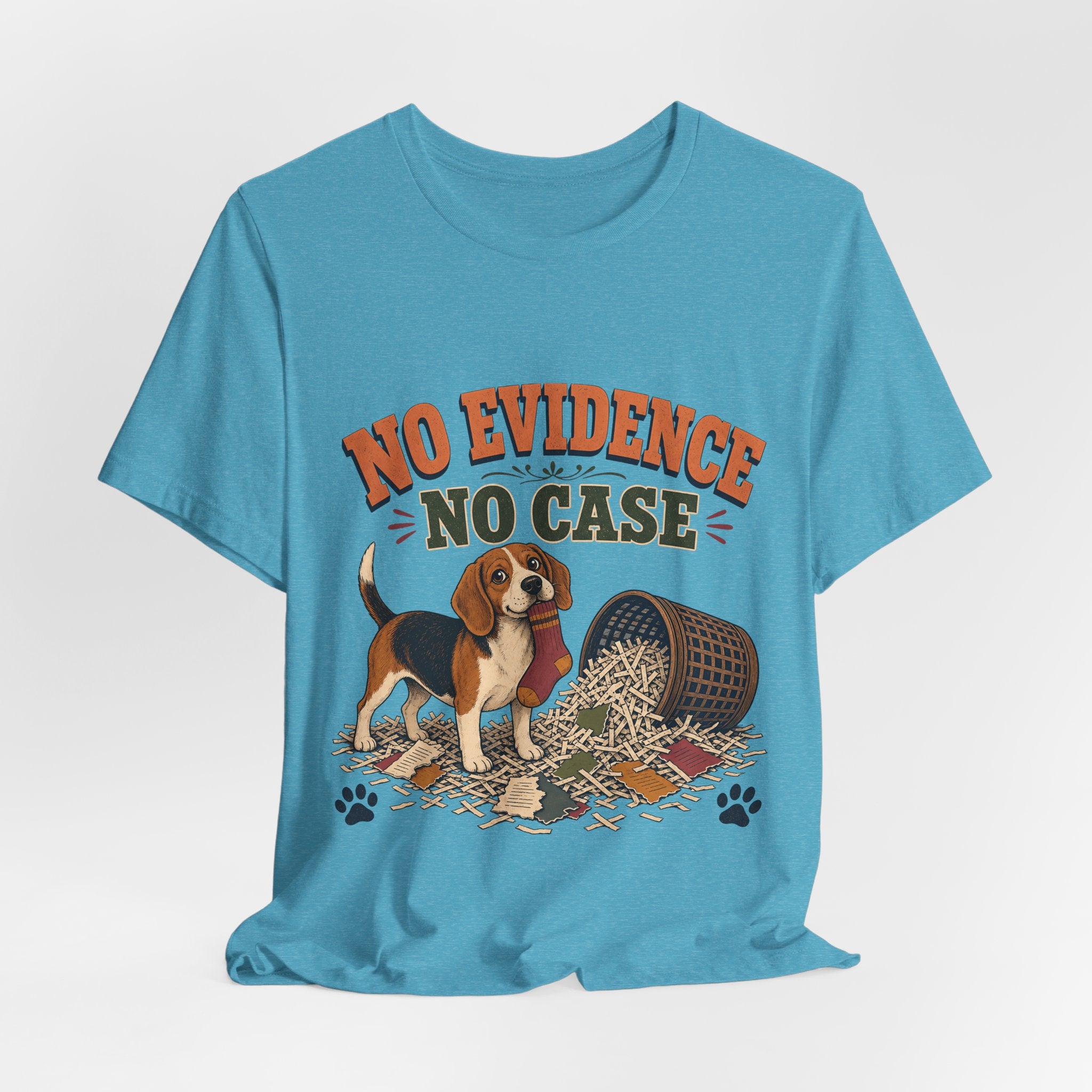 "No Evidence No Case" Beagle T-Shirt — Funny Beagle Mom Graphic Tee