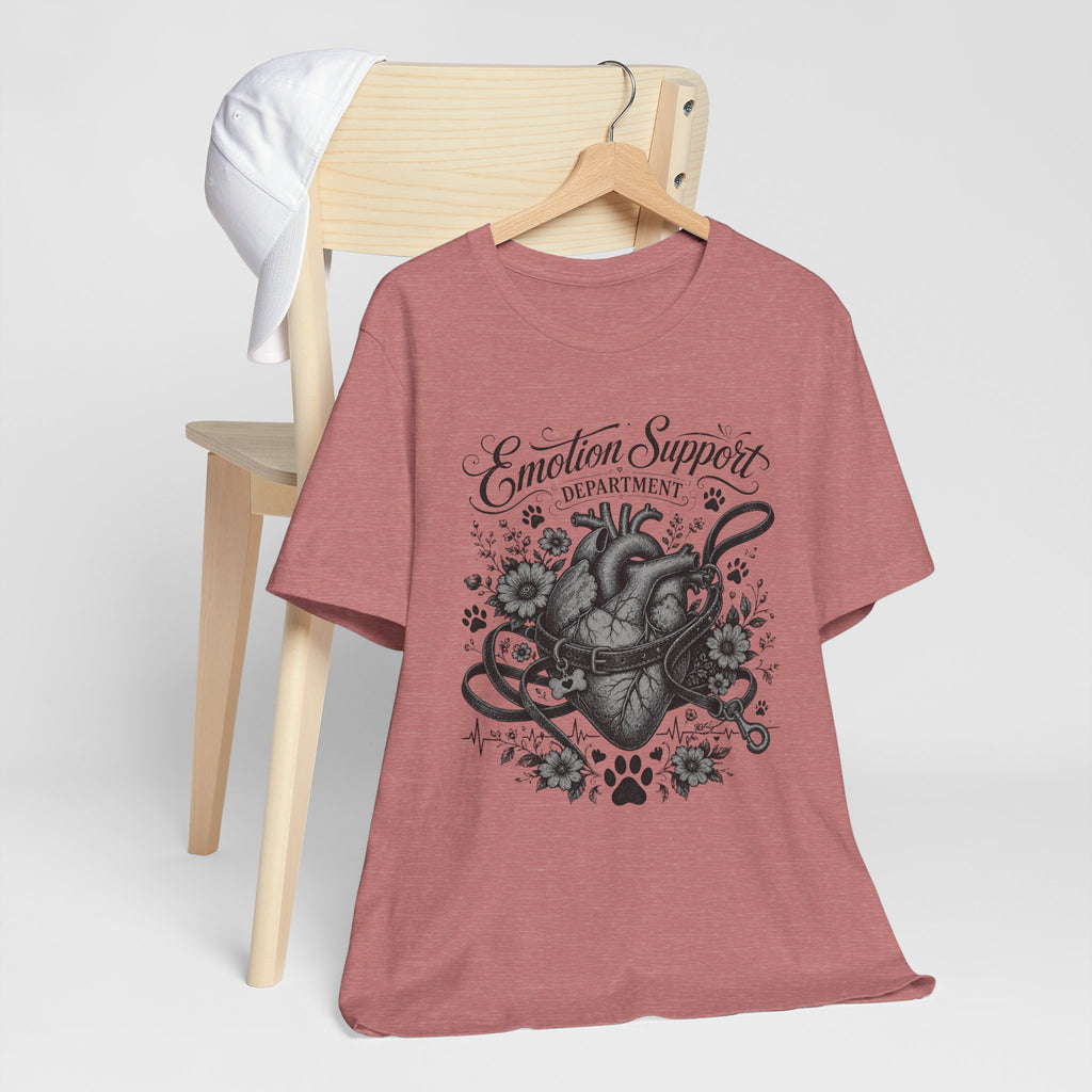 Emotion Support Department Tee — Anatomical Heart Floral Graphic Shirt