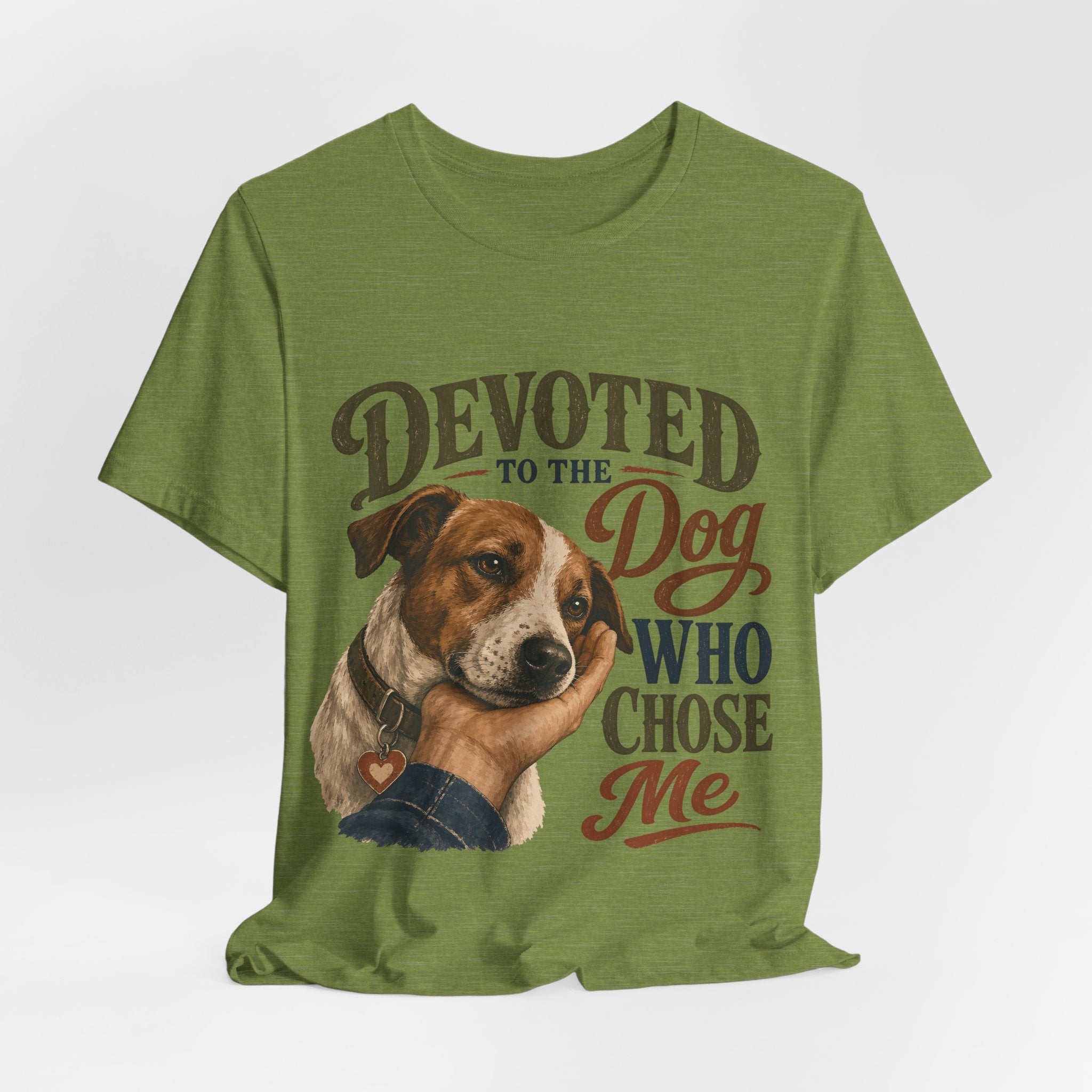 "Devoted To The Dog Who Chose Me" Dog Lover T-Shirt — Dog Mom Graphic Tee