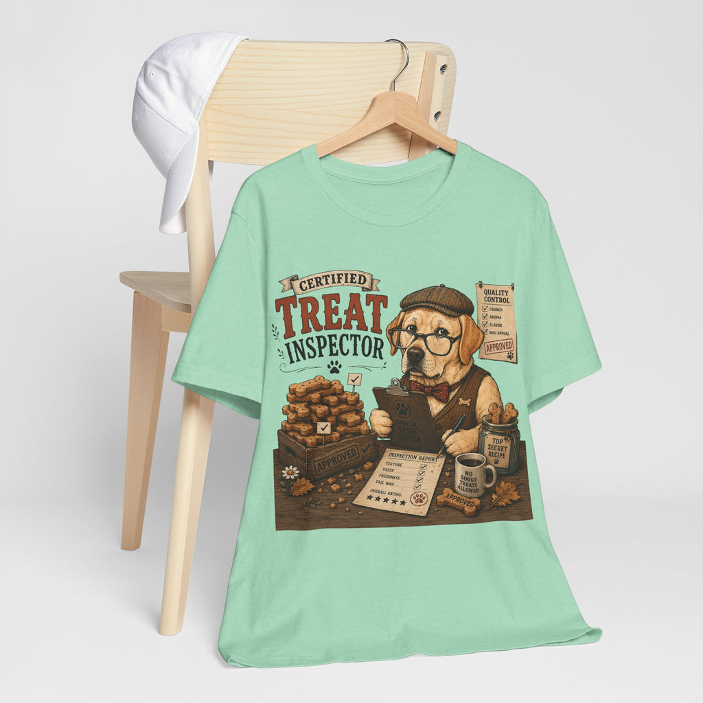Certified Treat Inspector T-Shirt — Cute Retro Dog Cookie Inspector Tee