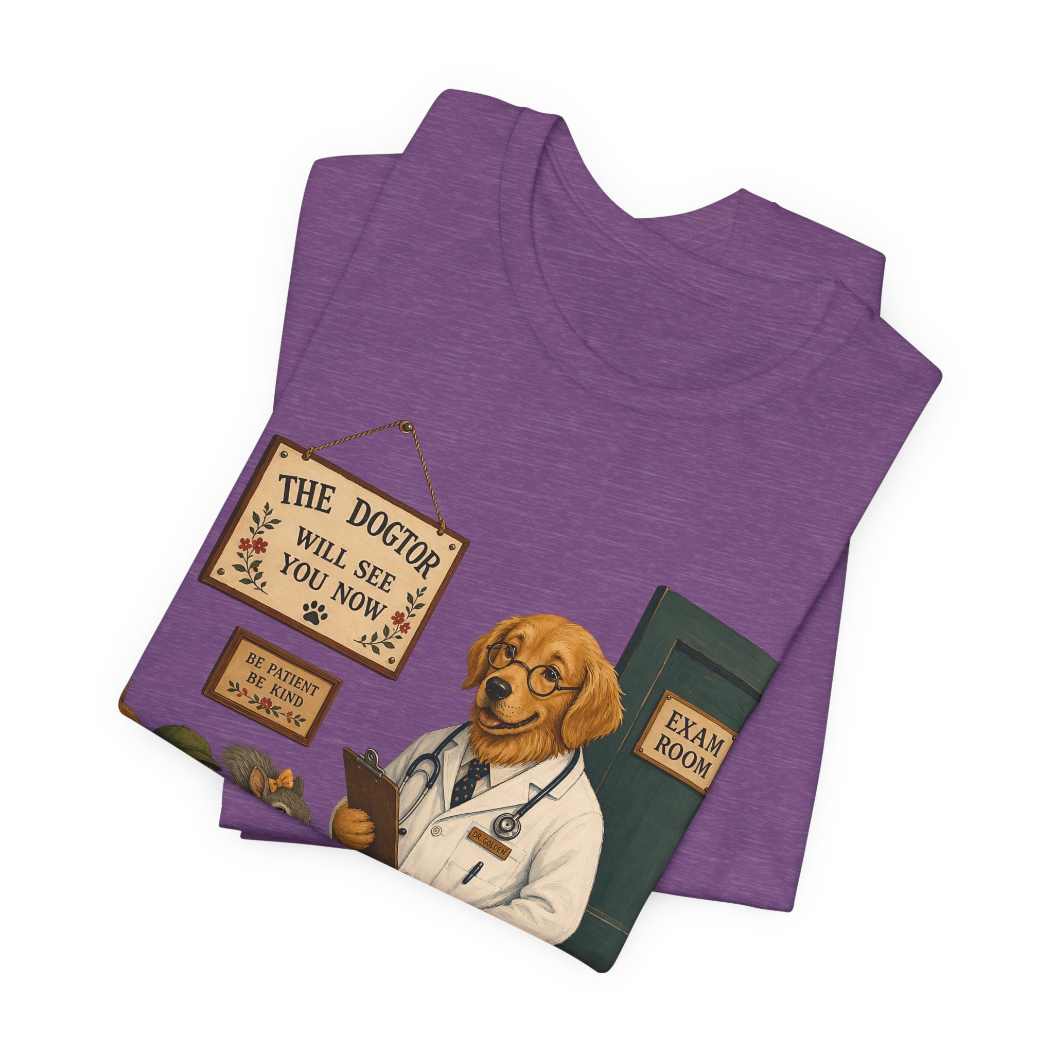Dog Doctor Tee — Vintage Veterinary Illustration T-Shirt (The Doctor Will See You Now)