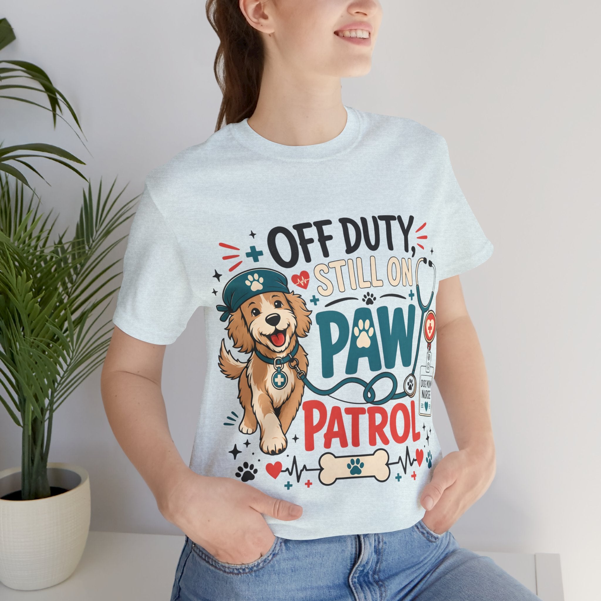 Off Duty Still On Paw Patrol T-Shirt — Cute Dog Rescue Squad Tee