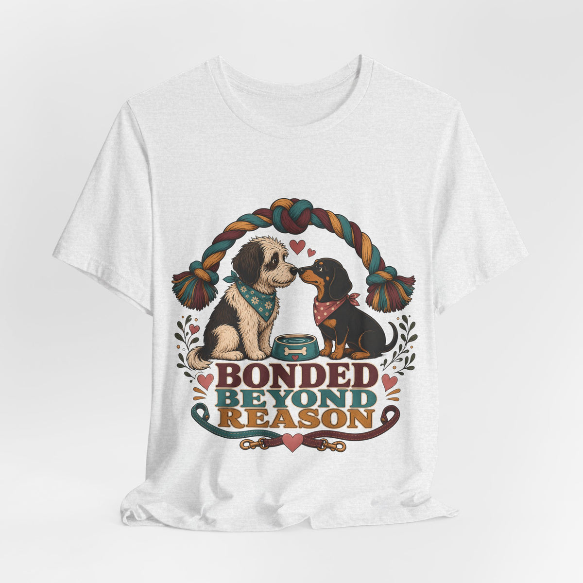 "Bonded Beyond Reason" Two Dogs T-Shirt — Retro Dog Lover Graphic Tee