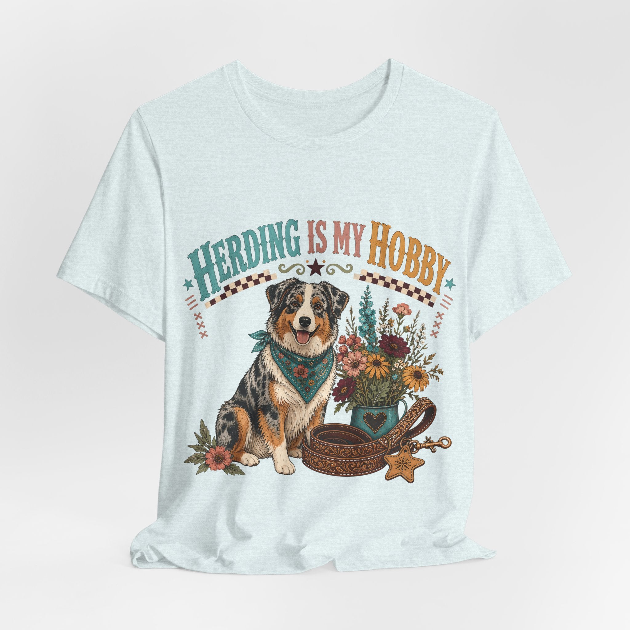 "Herding Is My Hobby" Australian Shepherd T-Shirt — Retro Dog Lover Graphic Tee