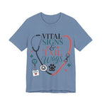 Vital Signs & Tail Wags Tee - Nurse Vet Stethoscope Paw Print T-Shirt