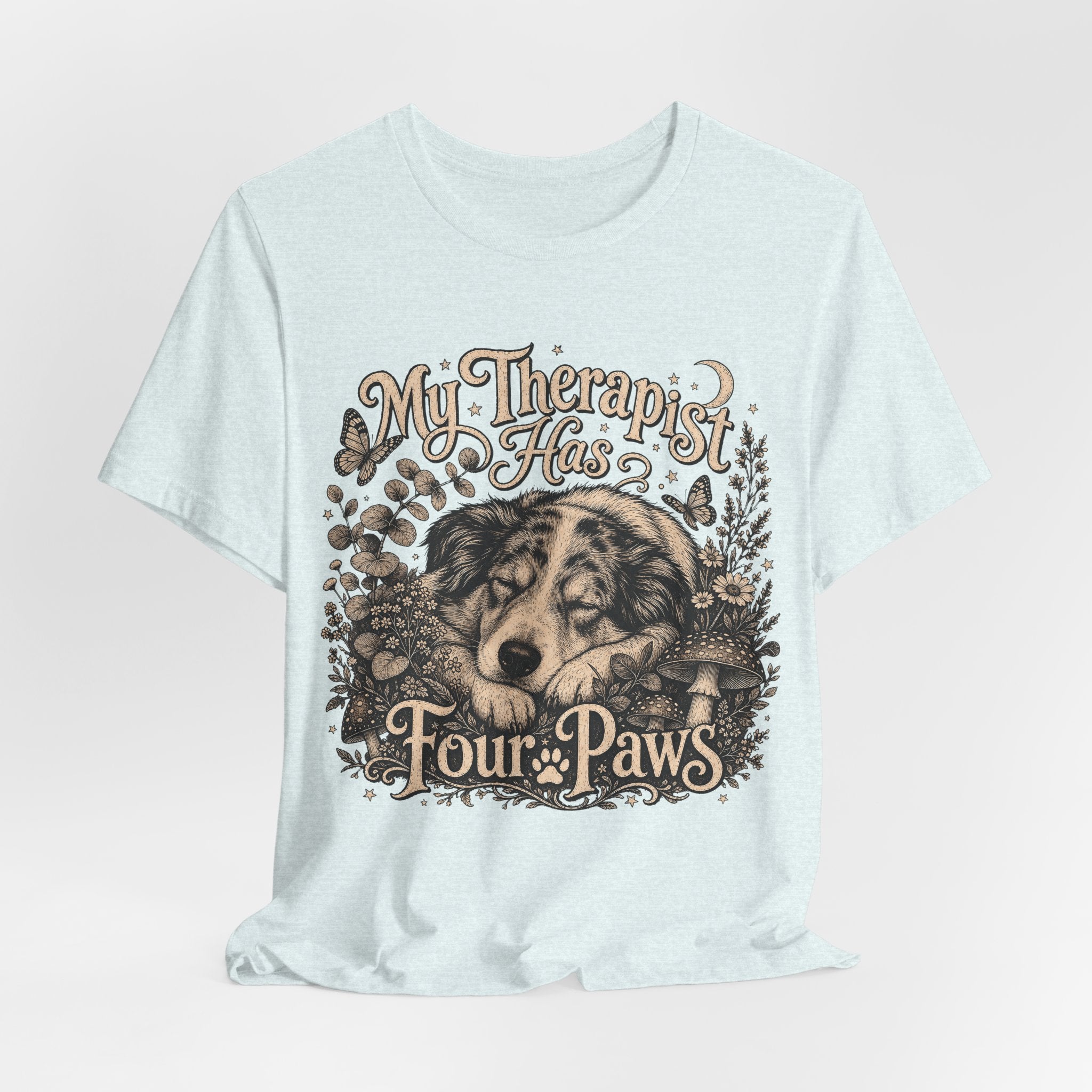 Dog Lover T-Shirt — "My Therapist Has Four Paws" Graphic Tee
