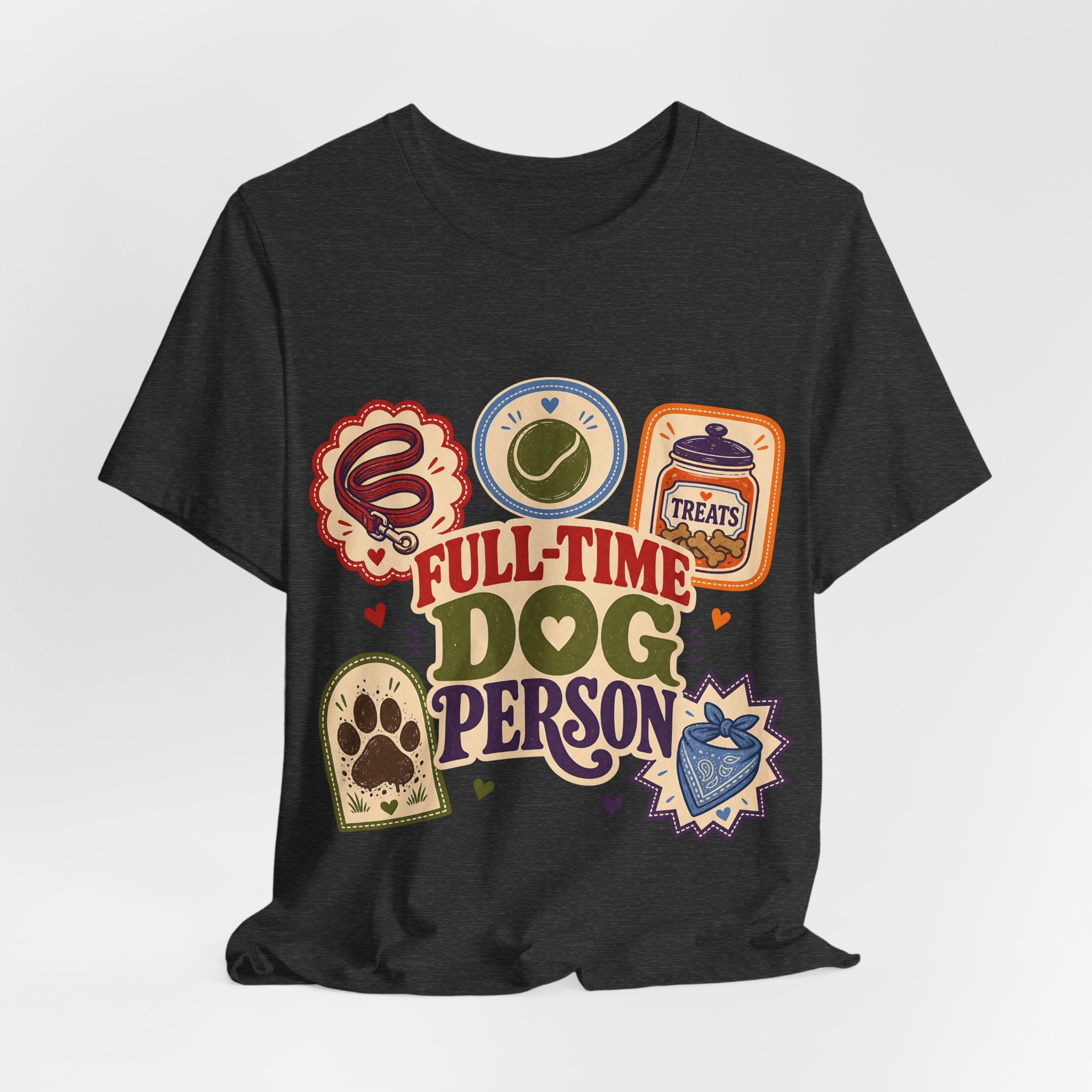 "Full-Time Dog Person" T-Shirt — Funny Dog Lover Graphic Tee