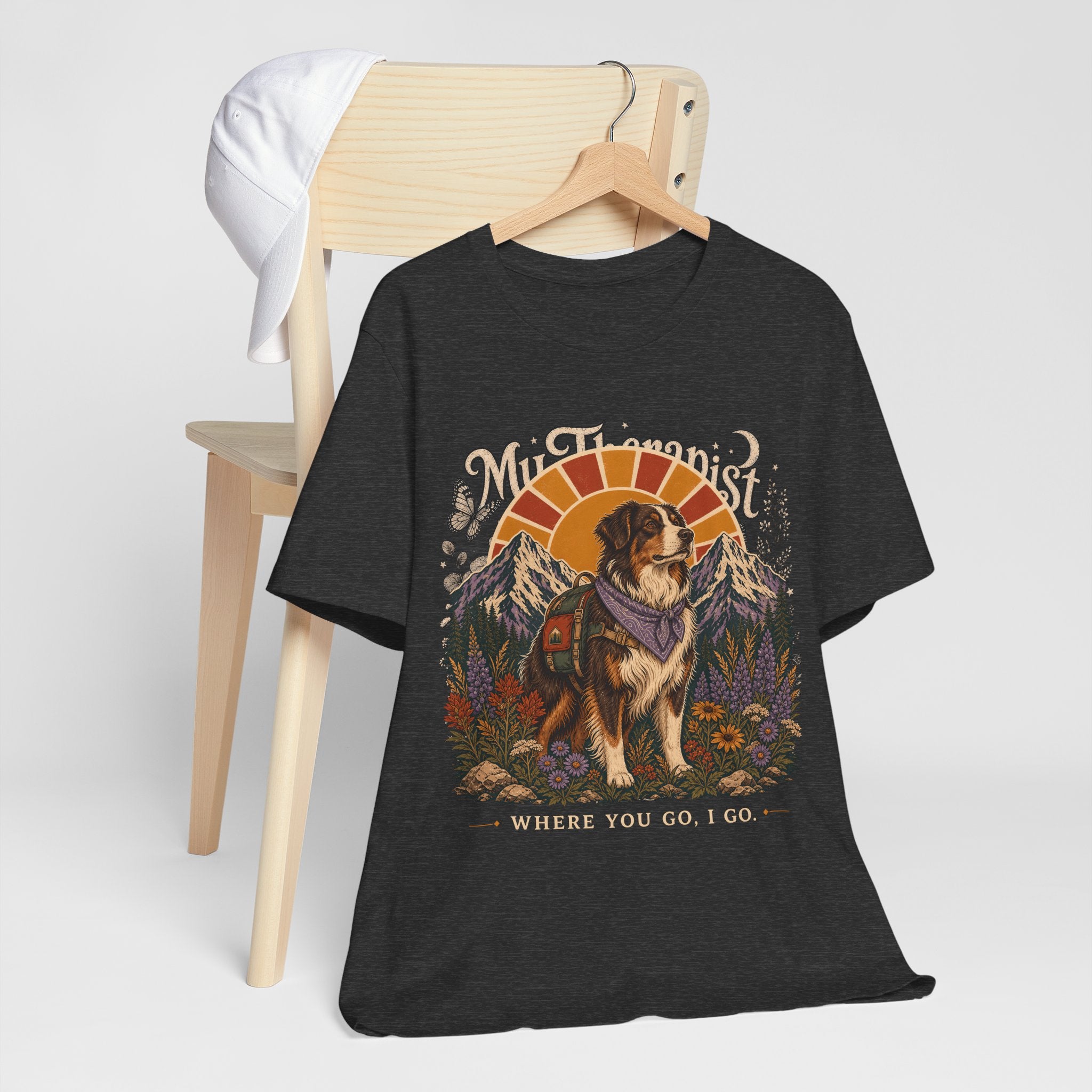 "Where You Go, I Go" Hiking Dog T-Shirt — Adventure Outdoor Graphic Tee