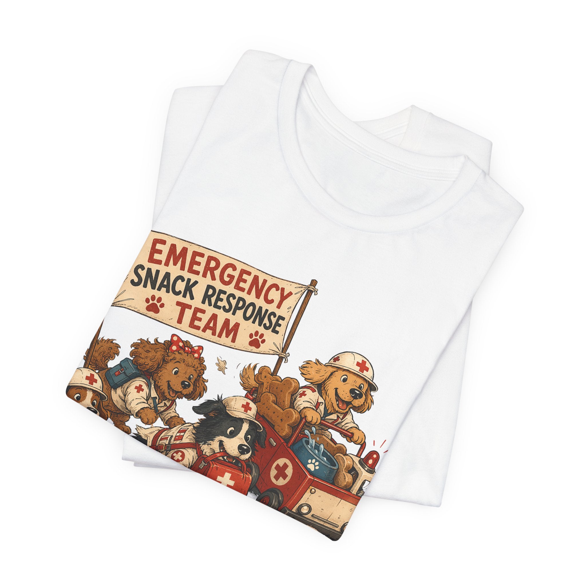 Emergency Snack Response Team T‑Shirt — Cute Rescue Dogs Graphic Tee