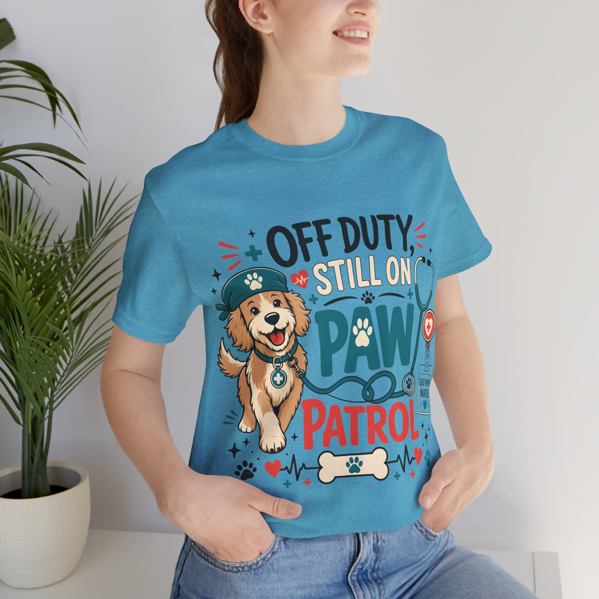 Off Duty Still On Paw Patrol T-Shirt — Cute Dog Rescue Squad Tee