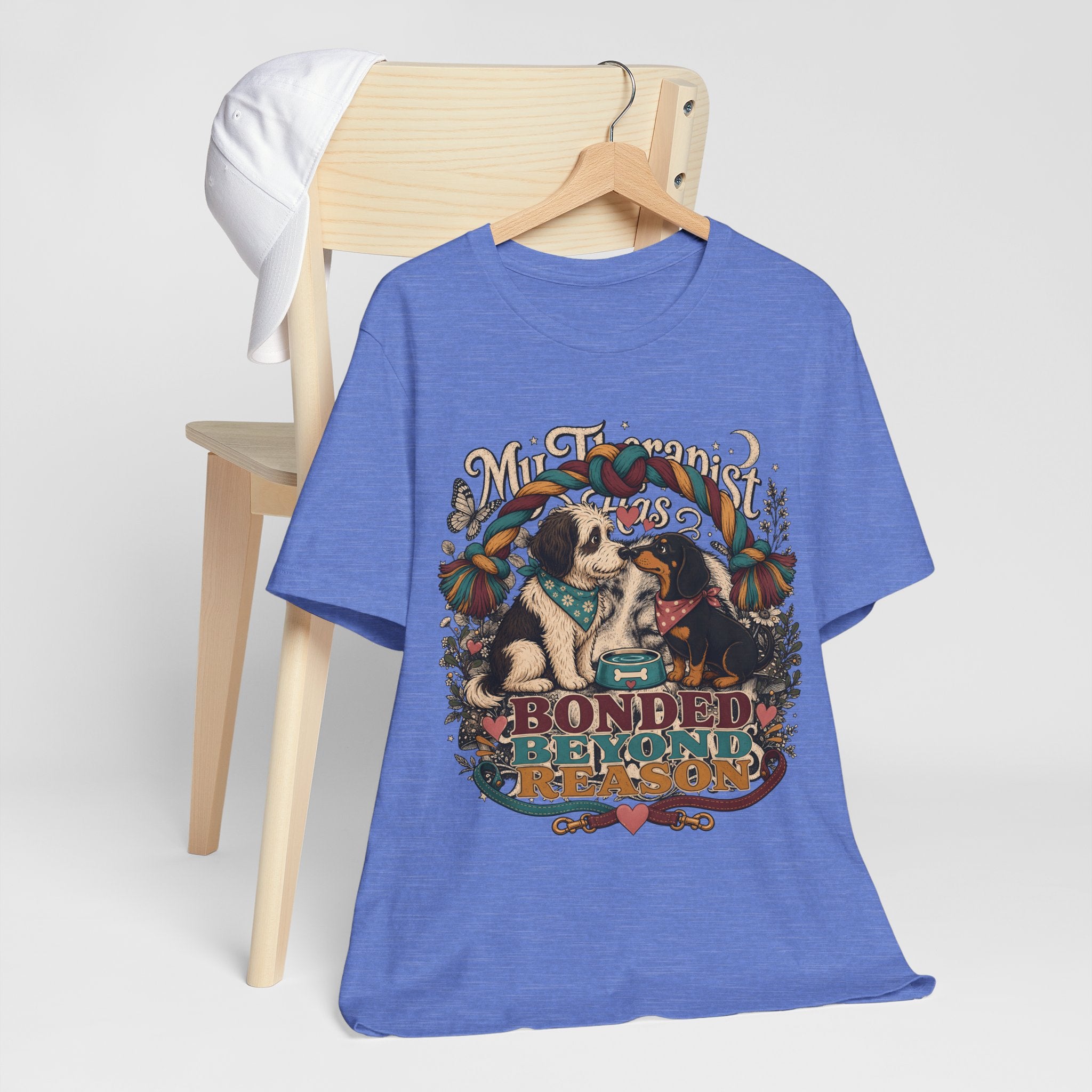 "Bonded Beyond Reason" Two Dogs T-Shirt — Retro Dog Lover Graphic Tee