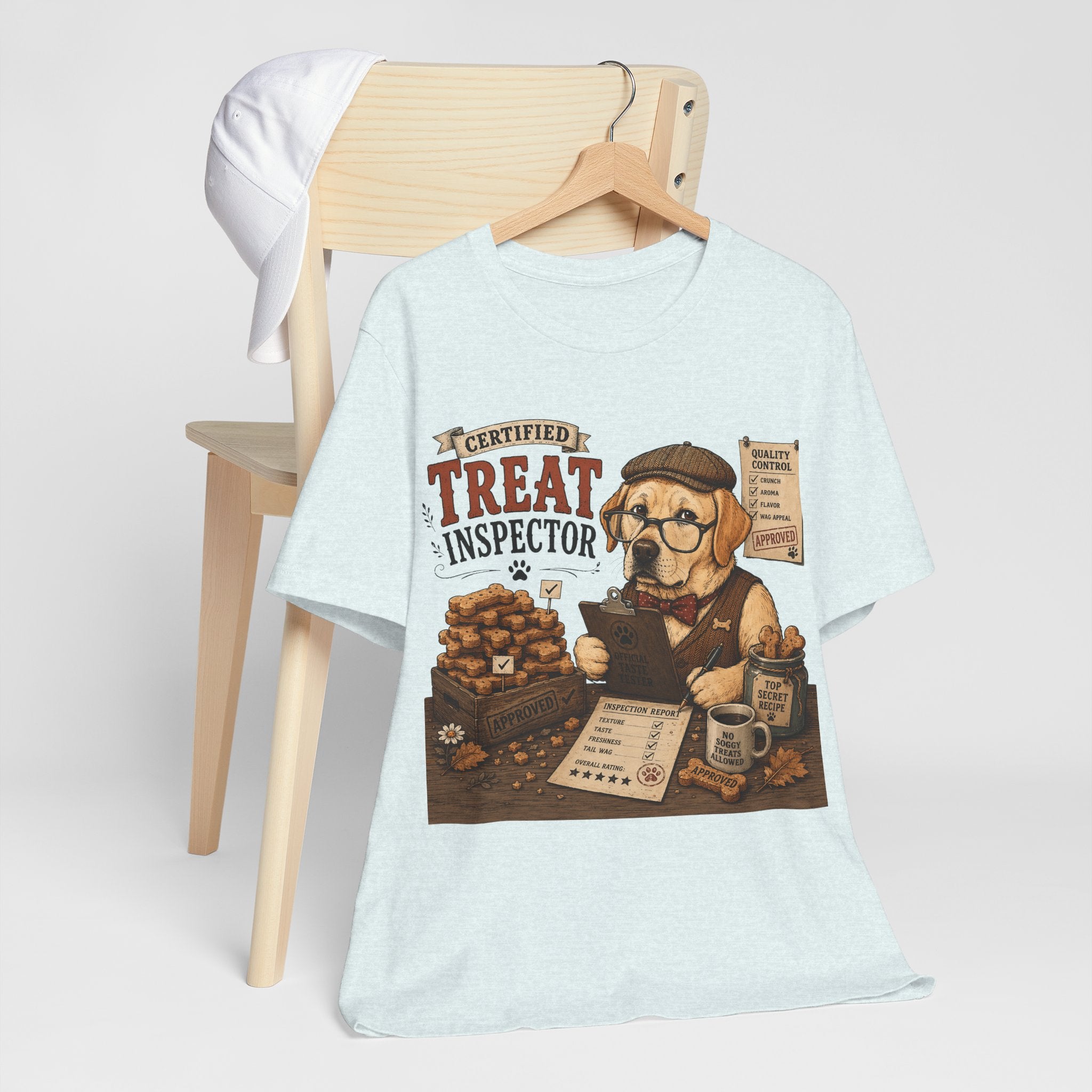 Certified Treat Inspector T-Shirt — Cute Retro Dog Cookie Inspector Tee