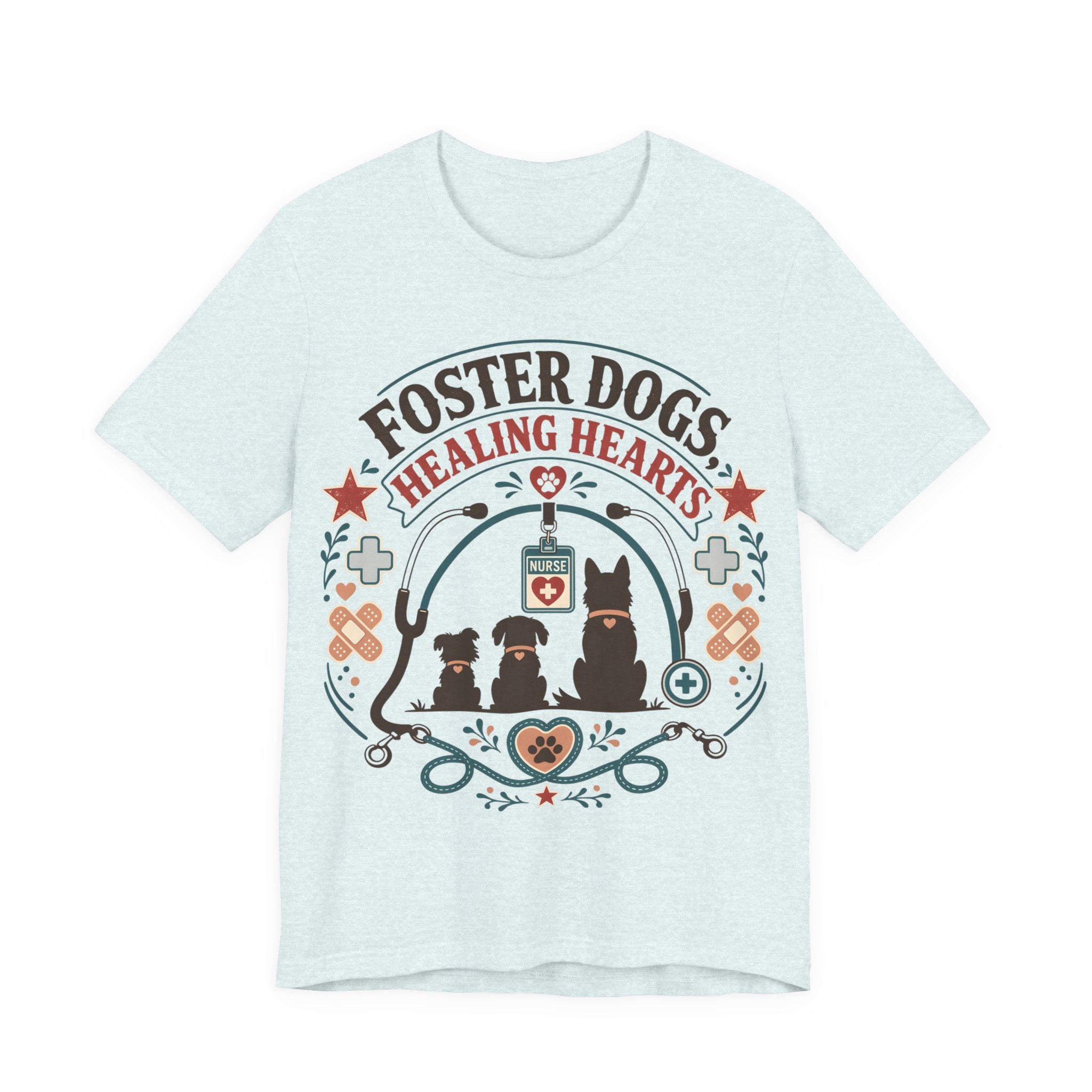 Foster Dogs Healing Hearts T‑Shirt — Rescue Dog Lover Tee