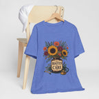 "Rooted In Care" Nurse T-Shirt — Floral Mason Jar Nurse Graphic Tee