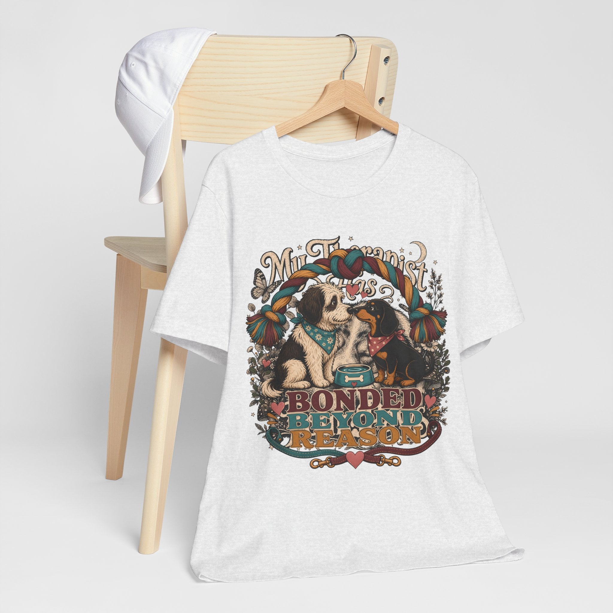 "Bonded Beyond Reason" Two Dogs T-Shirt — Retro Dog Lover Graphic Tee