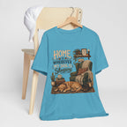 Dog Lover T‑Shirt — "Home Is Wherever My Dog Is Sleeping" Cozy Rustic Tee