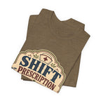 "Shift Prescription: Coffee, Quiet, Comfy Shoes" — Retro Nurse T-Shirt