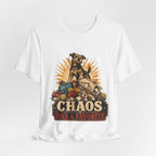 "Chaos Has a Favorite" — Funny Feral Terrier Dog Mom T-Shirt