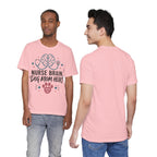 Nurse Brain Dog Mom Heart T‑Shirt - Cute Nurse & Dog Mom Graphic Tee
