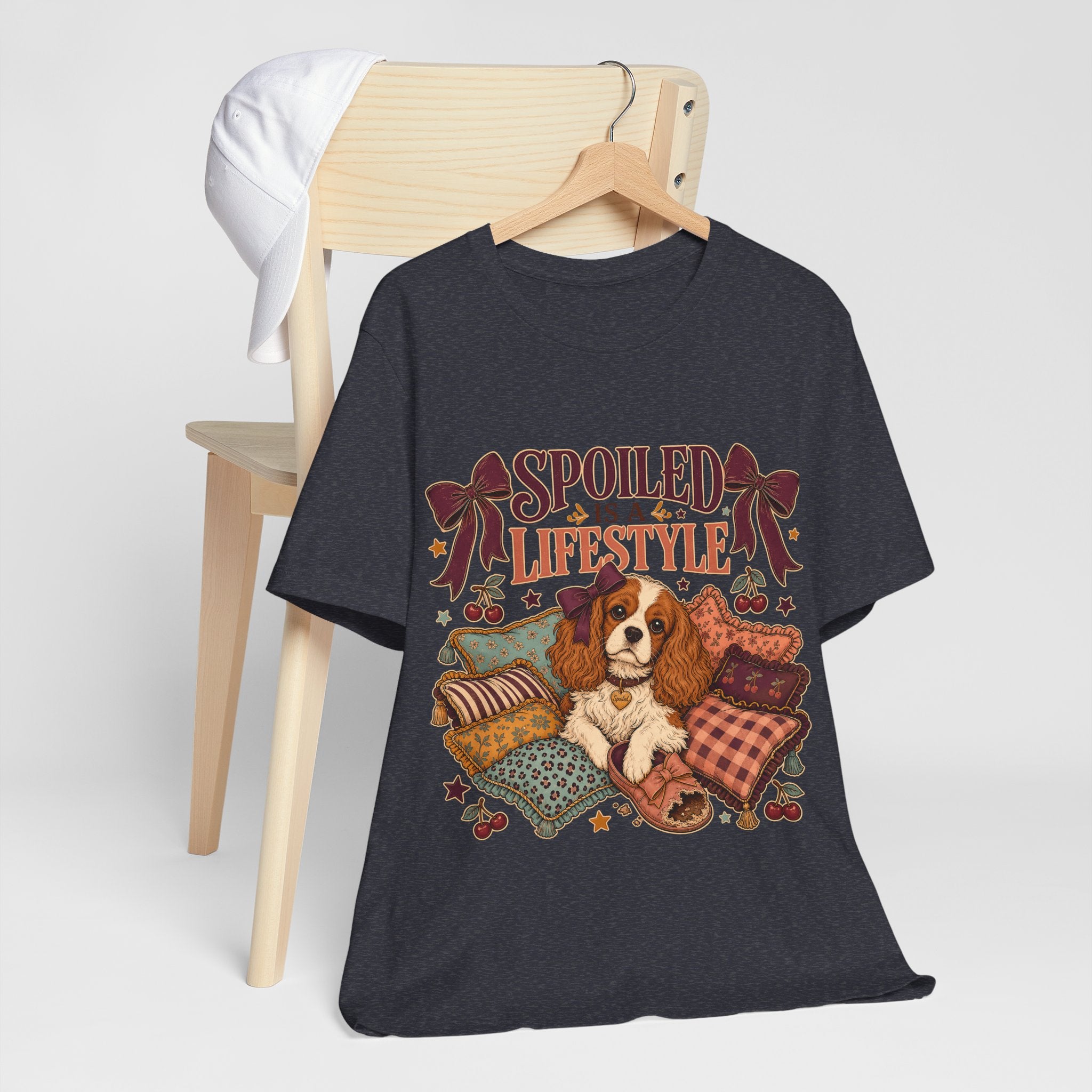 "Spoiled Is A Lifestyle" T-Shirt — Feminine Vintage Dog Mom Graphic Tee