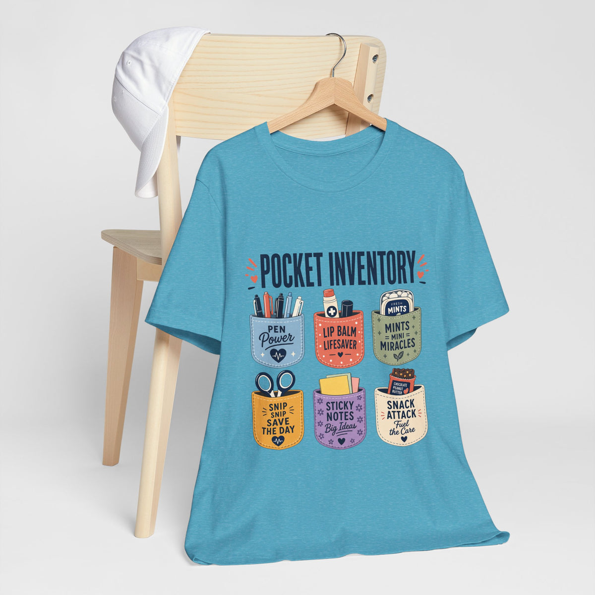 "Pocket Inventory" — Clever Scrub Pocket Nurse T-Shirt