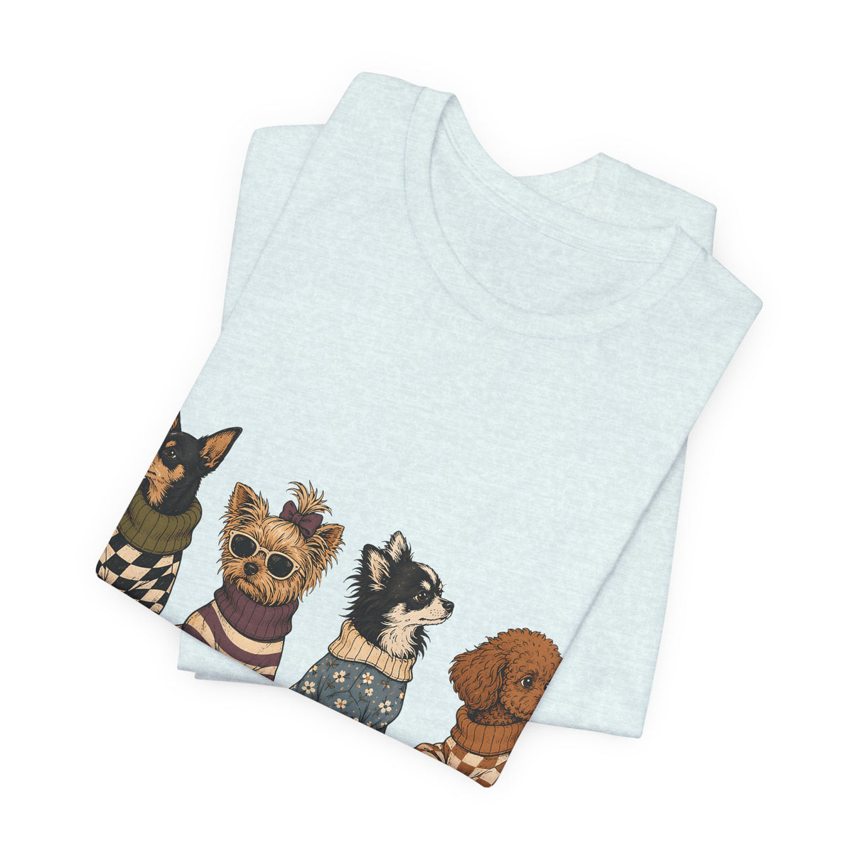 "Outfitted for the Walk" — Stylish Dog Mom T-Shirt