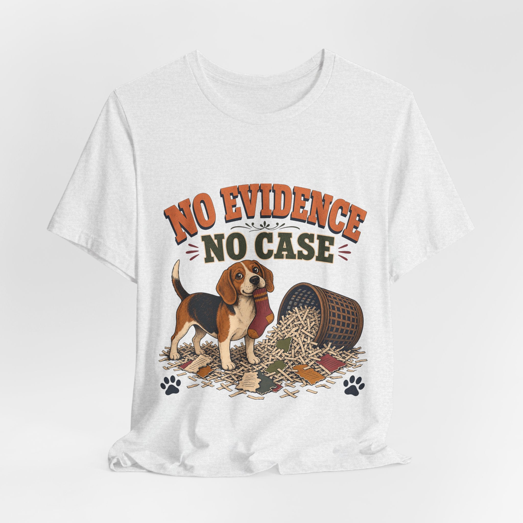 "No Evidence No Case" Beagle T-Shirt — Funny Beagle Mom Graphic Tee