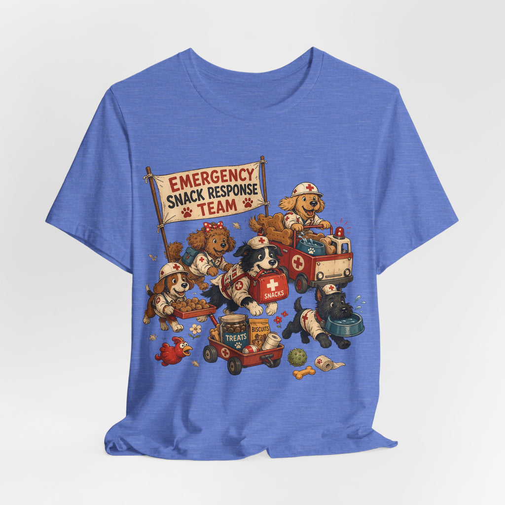 Emergency Snack Response Team T‑Shirt — Cute Rescue Dogs Graphic Tee