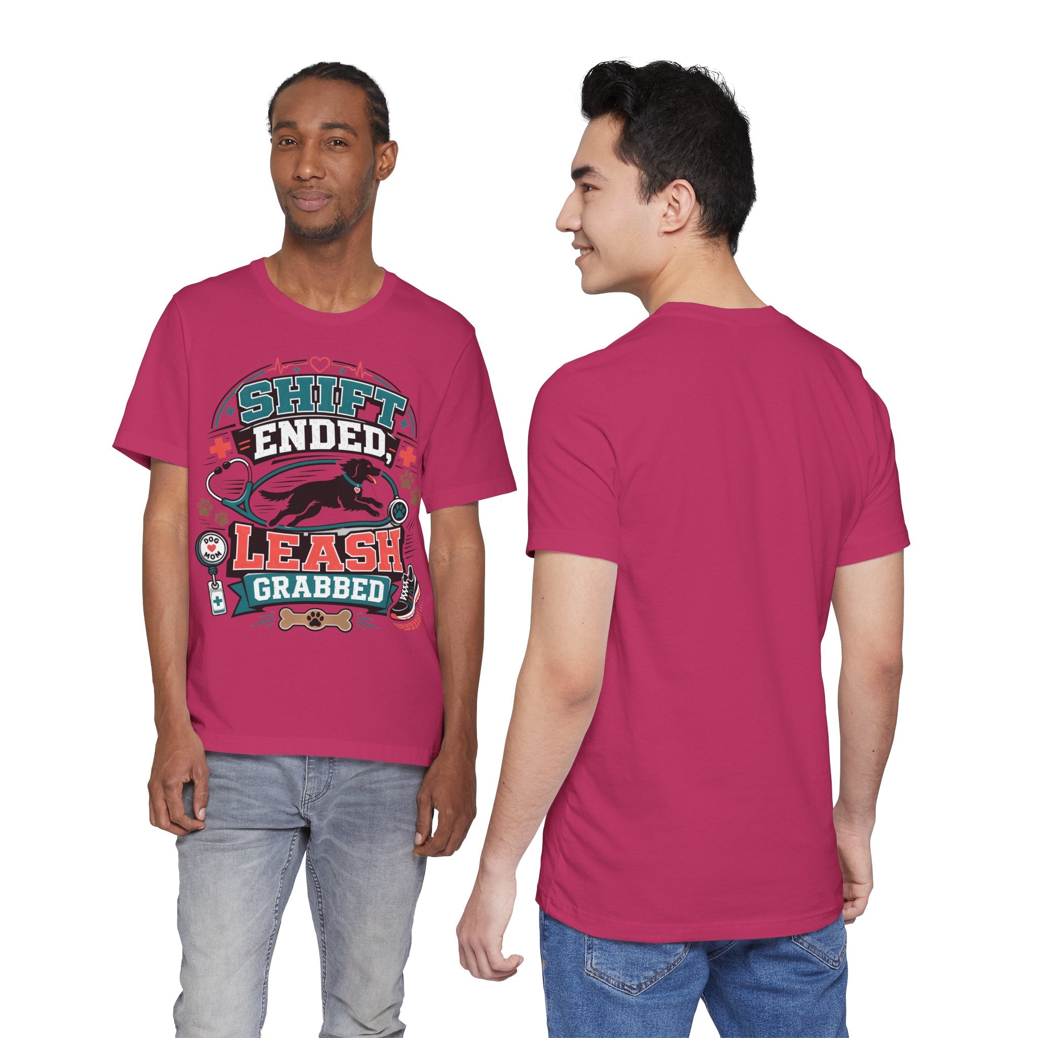 Shift Ended Leash Grabbed Dog Lover Tee