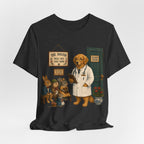 Dog Doctor Tee — Vintage Veterinary Illustration T-Shirt (The Doctor Will See You Now)