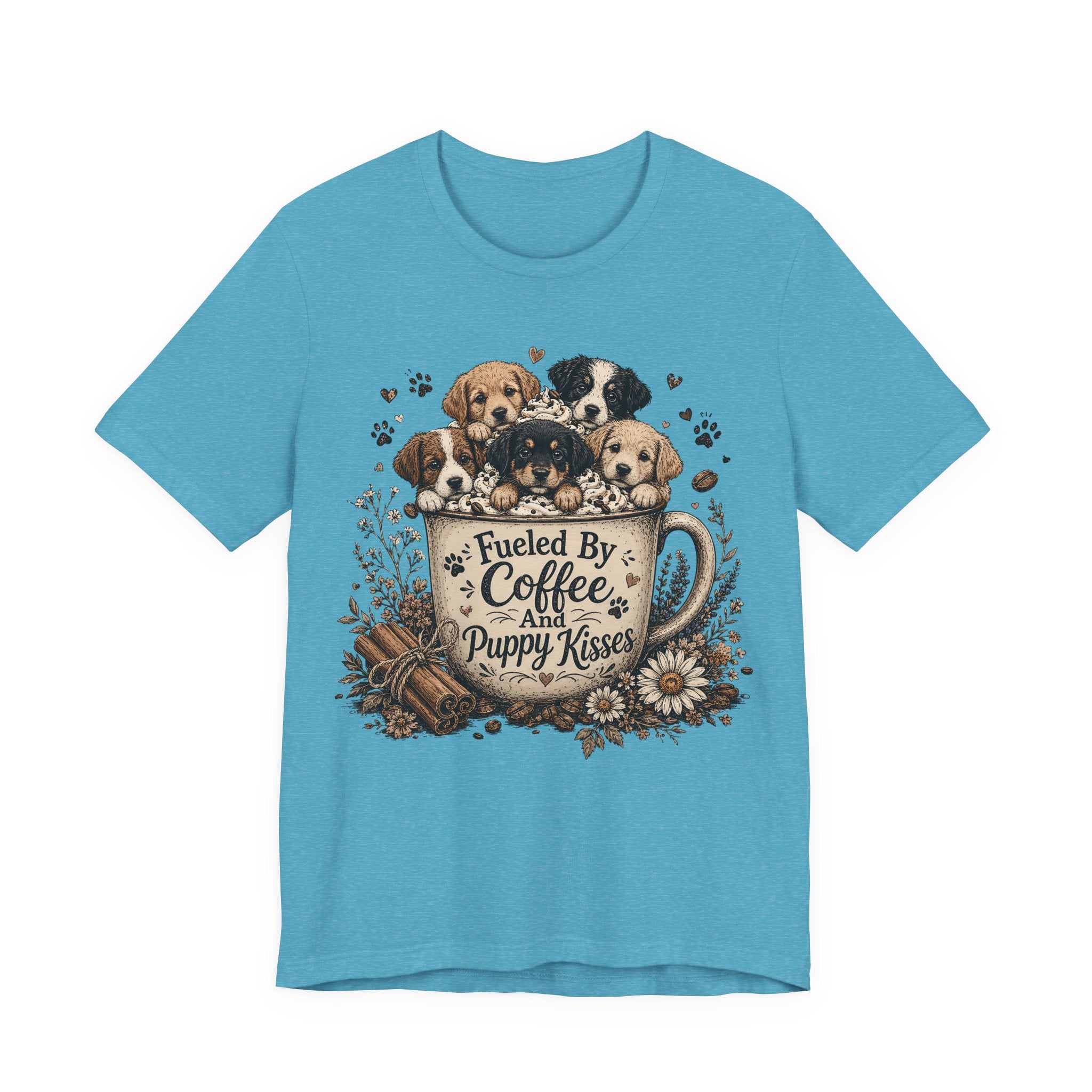 Fueled by Coffee and Puppy Kisses T-Shirt