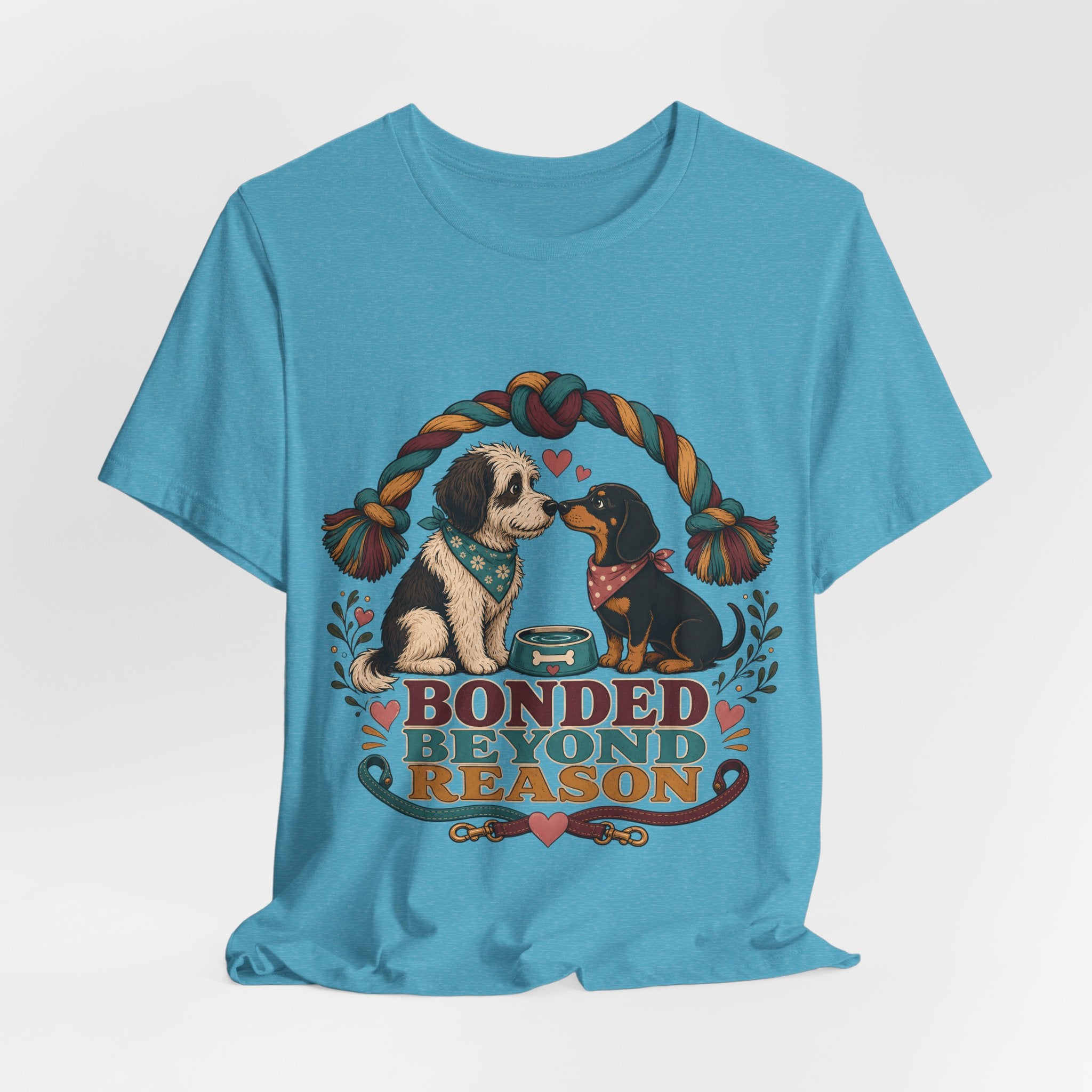 "Bonded Beyond Reason" Two Dogs T-Shirt — Retro Dog Lover Graphic Tee